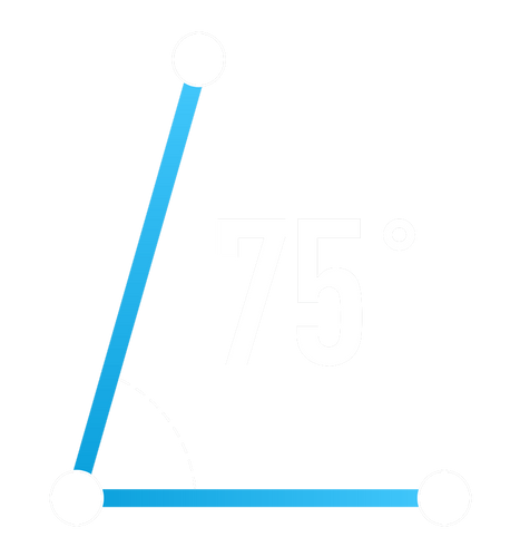 75 degree angle illustration